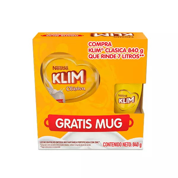 Leche Klim Clas 840gr+Mug