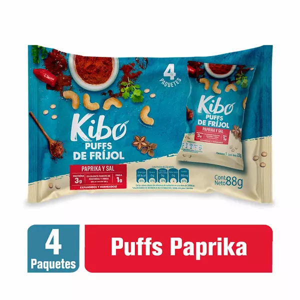 Pasab Kibo Frijol Paprika 4x Und 88gr