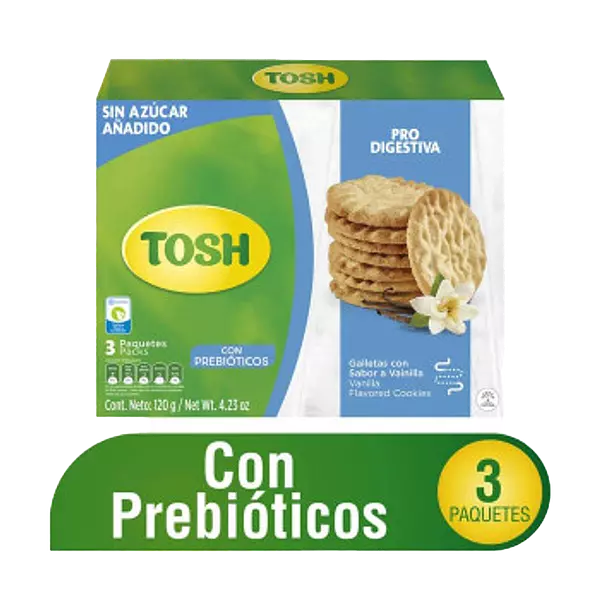 Galleta Tosh Pro Disg Vainilla 120gr