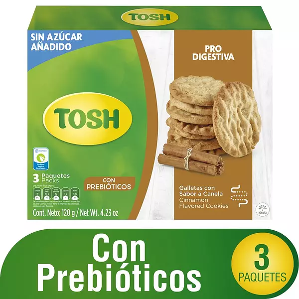 Galleta Tosh Pro Disg Canela 120gr