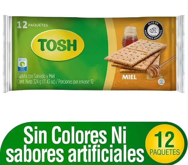 Galleta Tosh Miel Fit X 12