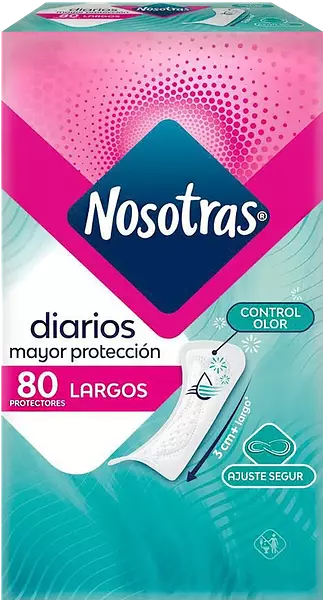 Protectores Nosotras Diarios Largos 80 Unidades