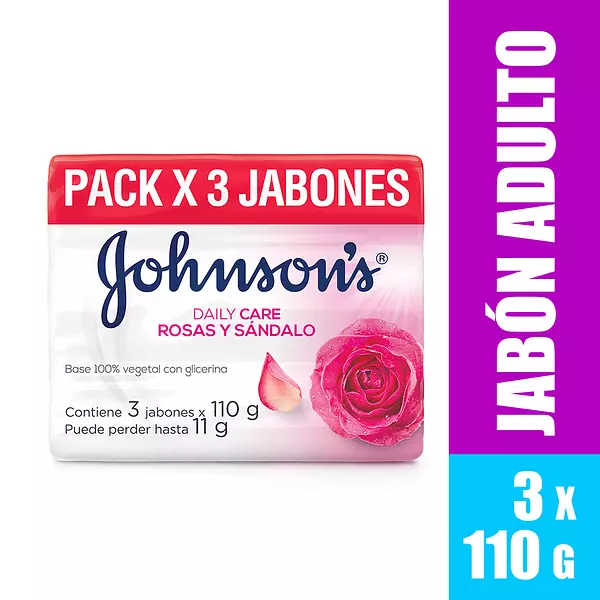 Jabón Johnson'S Adulto Rosas Y Sándalo 3x110gr