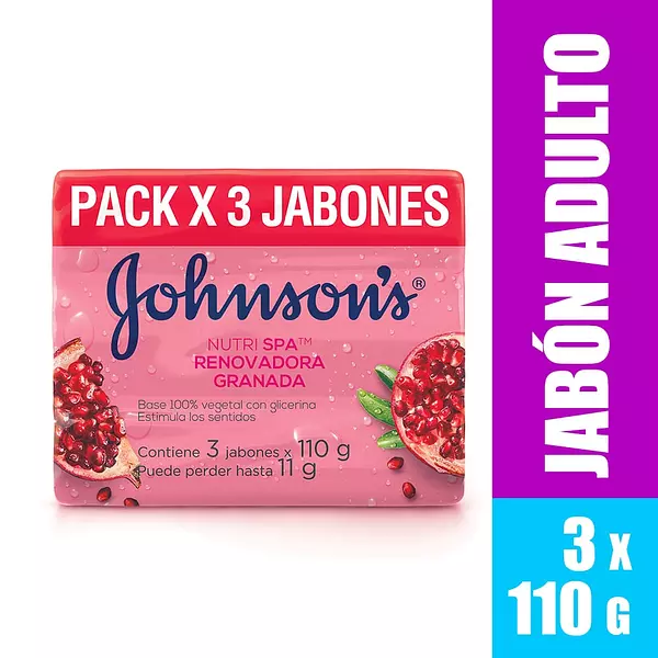 Jabón Johnsons Adulto Granada 3x110gr