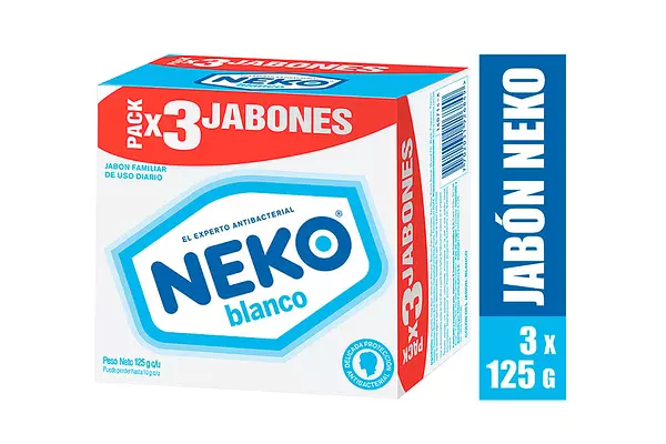 Jabon Neko Blanco X125grx3