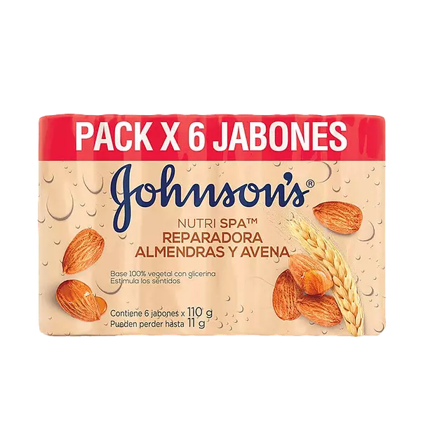 Jabon J&J Brr Avena 6x110gr