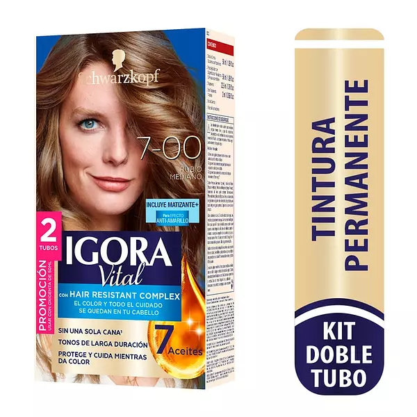 Tinte Igora Vital 7-00 Rub Medio