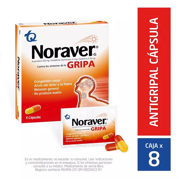 Noraver Gripa Capsula X8