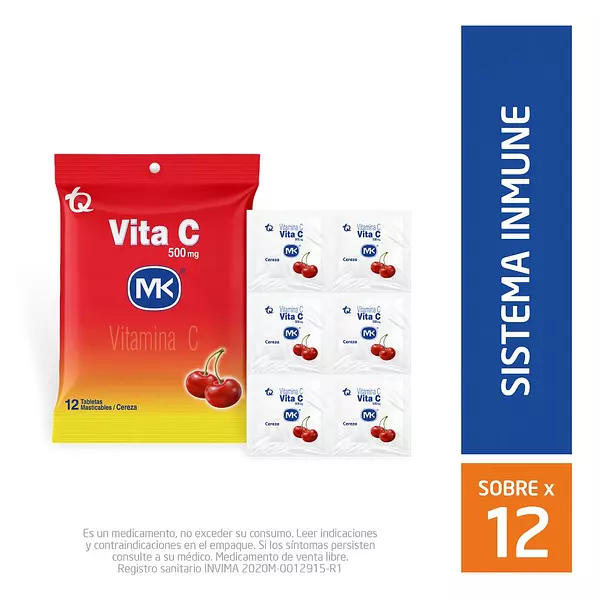 Vitamina C Masticbl Sbx12 Cereza