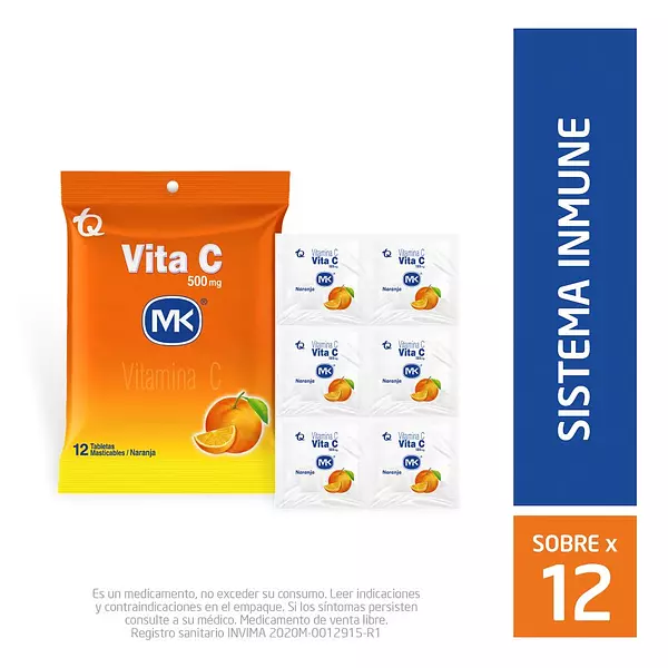Vitamina C Masticbl Sbx12 Nrj