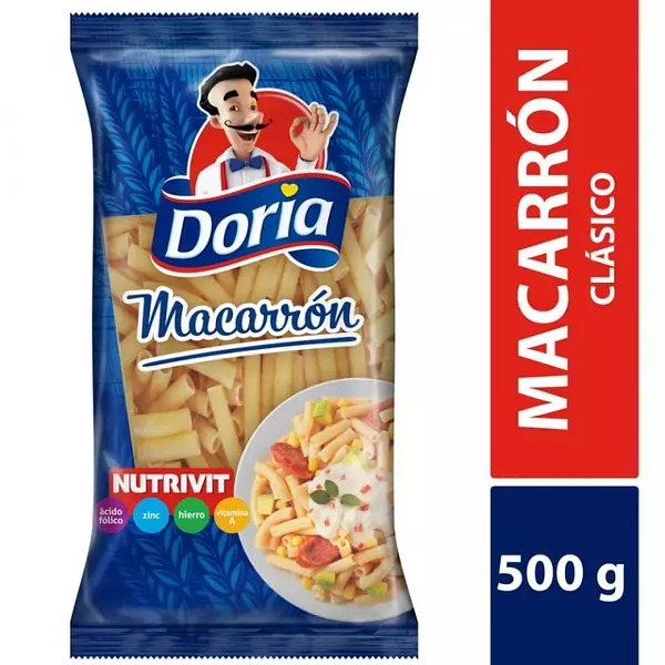 Pasta Doria Macarron Corto X500gr