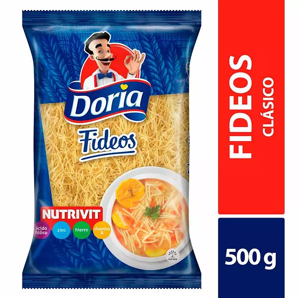 Pasta Doria Fideos X500gr