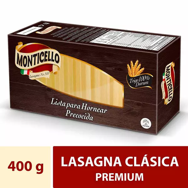 Lasaña Monticello X400gr