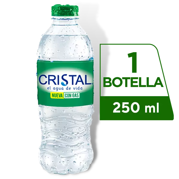 Agua Cristal Con Gas Pet 250ml