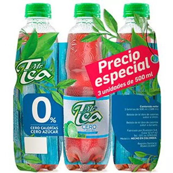 Mr Tea Cero Pet 500ml X3und Pre Esp x 15