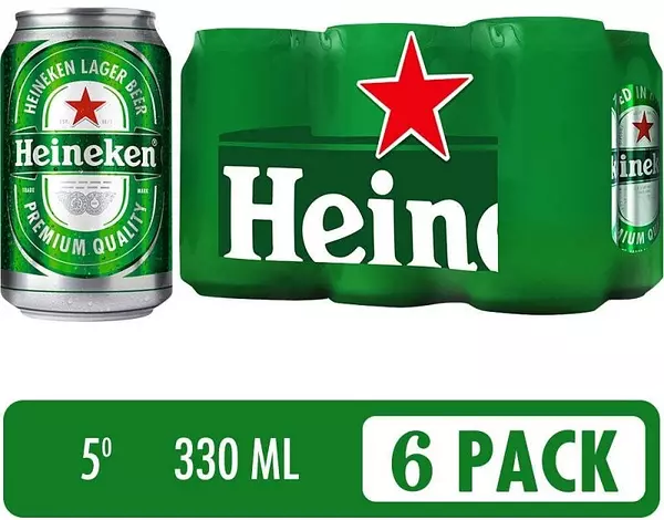 Cerveza Heineken Lata 330 x 6