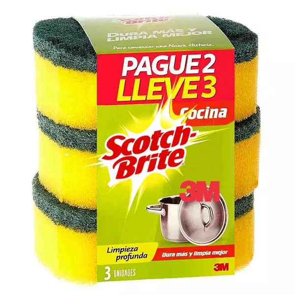 Esponja Scotch Brite Multiusos P2 Ll3