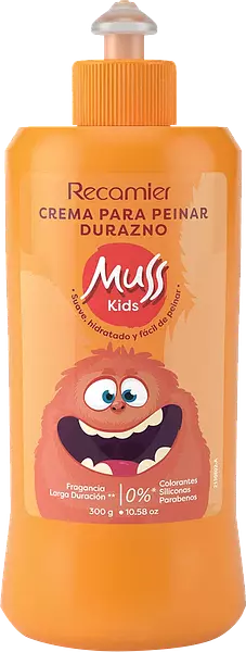 Crema Para Peinar Muss Kids Durazno 300g