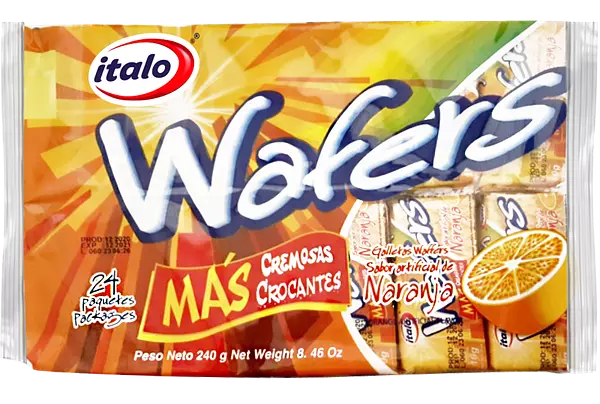 Galleta Wafer Italo X240gr Naranja