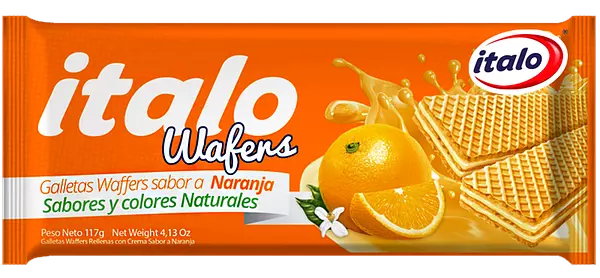 Galleta Wafer Italo 117gr Naranja