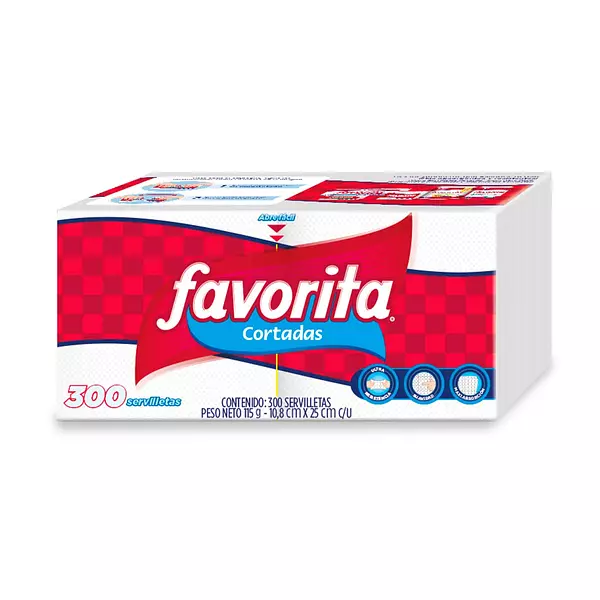 Servilleta Favorita Cortada X300