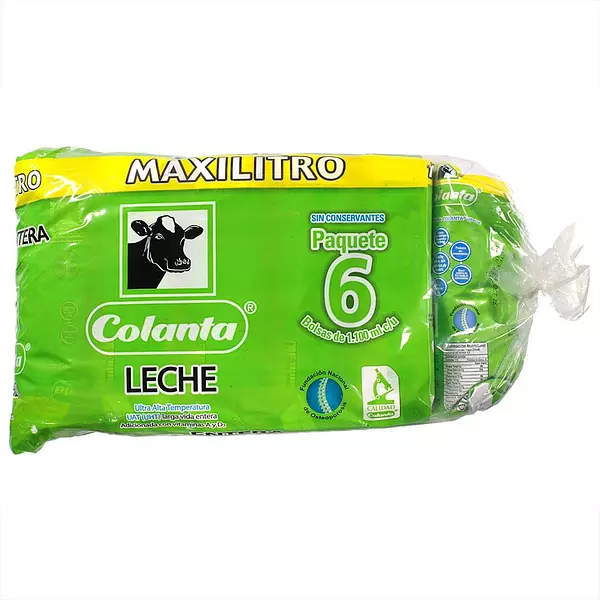 Leche Entera Sixpack Colanta x 1100 Ml