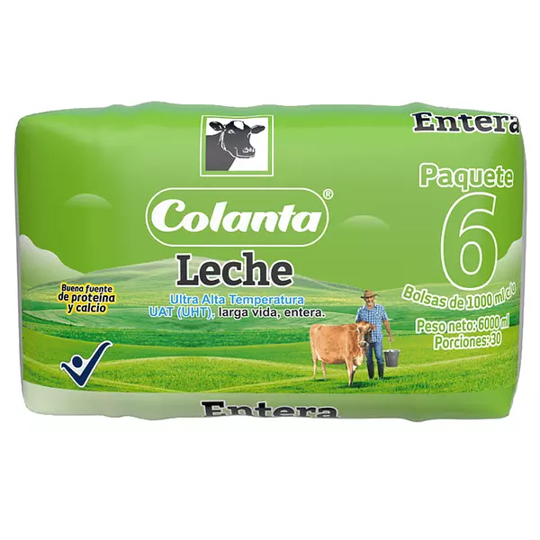 Leche Colanta X1000 Entera Sixpack