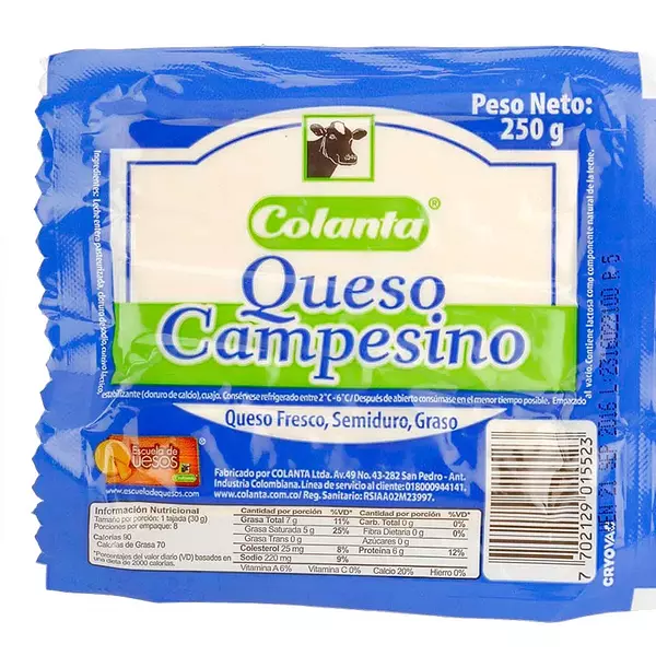 Queso Campesino Colanta X250