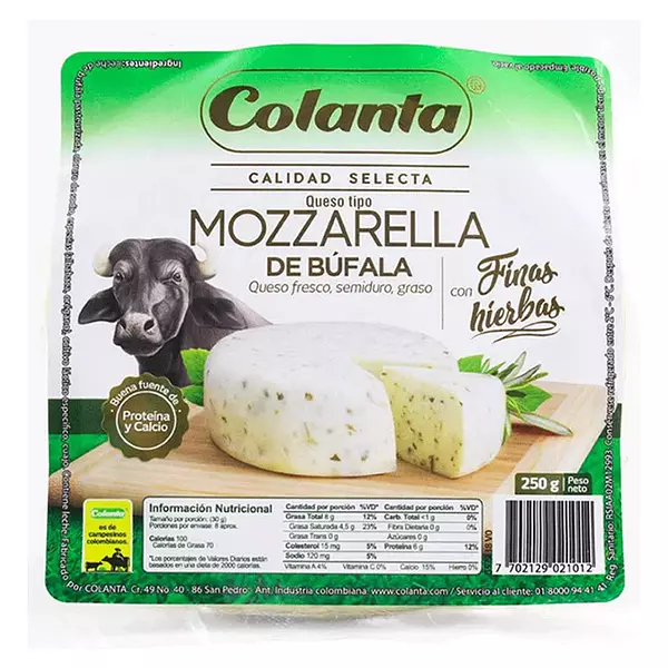 Queso Mozarel Bufala Colant Fina X250gr