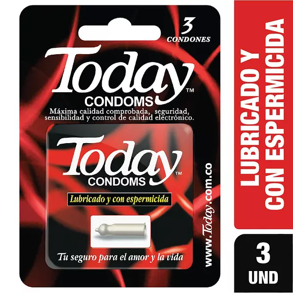 Condones Today Espermicida X3