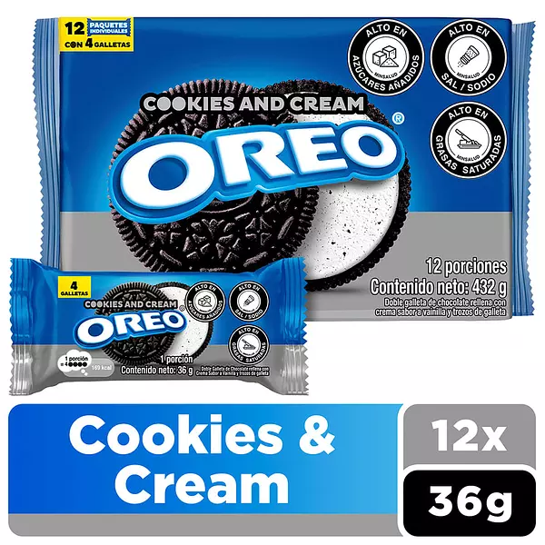 Galletas Oreo Cookies &Cremx 432gr