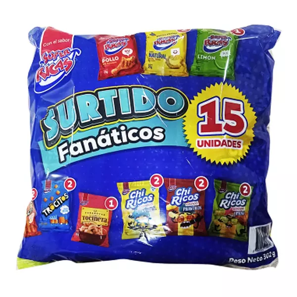 Surtido Super Ricas Fanatico 302gr