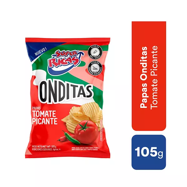 Papa Onditas Tomat/Pican S Rica x 105g