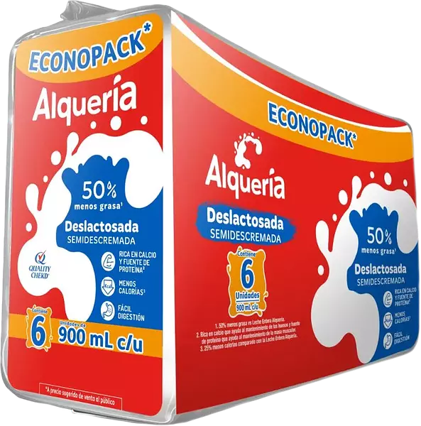 Leche Deslact Alqueria Sixpack*900 Ml