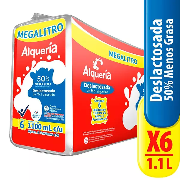 Leche Deslact Sixpack X1100ml Alq