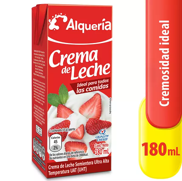 Crema Leche Alqueria 180gr Tetra