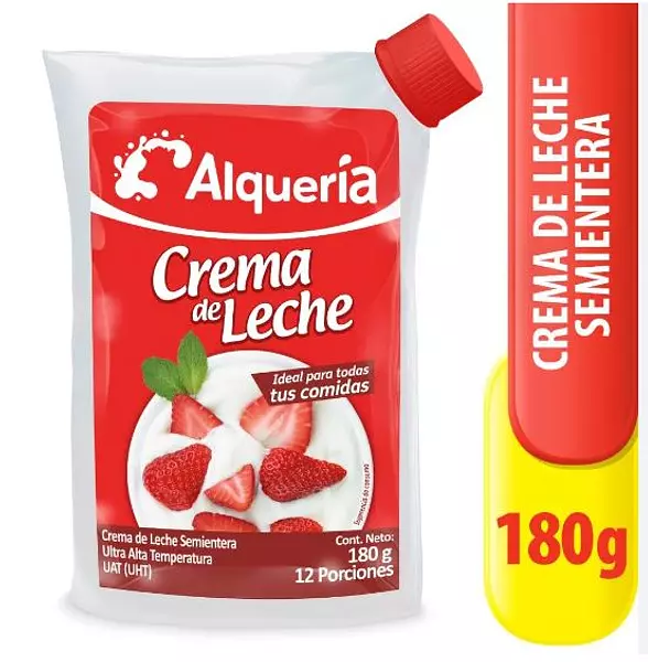 Crema de Leche Semientera 180g