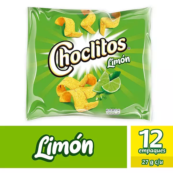 Choclitos Limon 27gr Docena