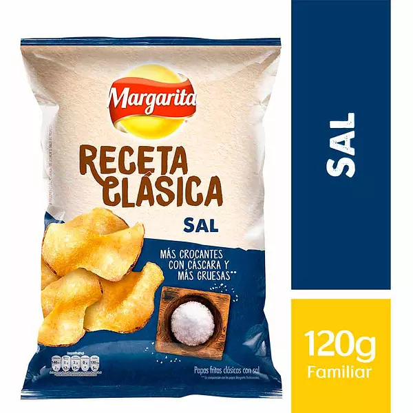 Papa Margarita Rec Clasica Natural*120g