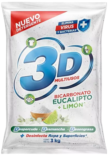 Deterg 3d Multiusos Blanco 3000gr