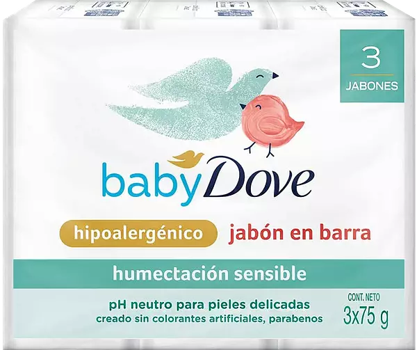 Jabon Dove Baby Hid Sensivel X75x3