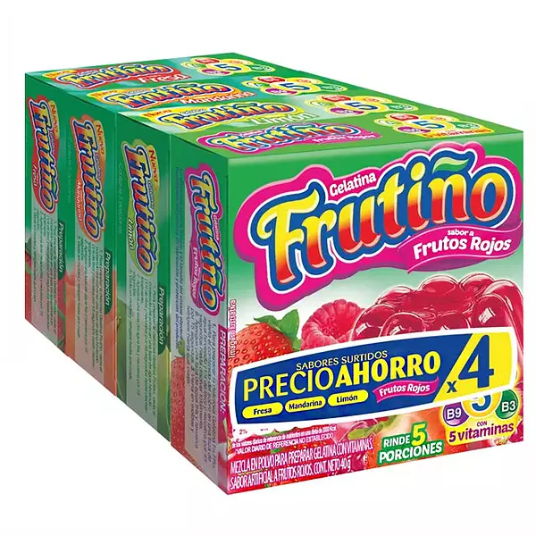 Gelatina Frutiño 4pack Dto Fr