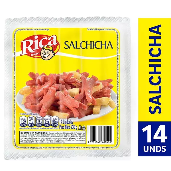 Salchicha Rica X230gr