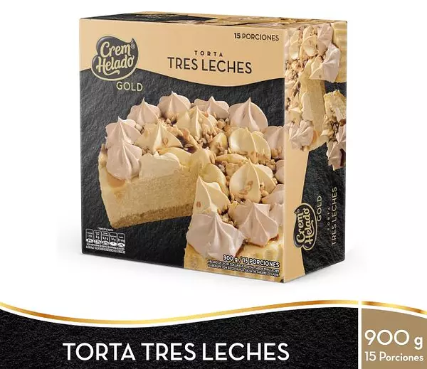 Torta Crem Helado Gold Tres Lech X900 G