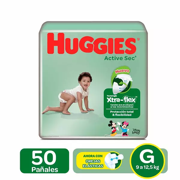 Pañal Huggies Act/Sec G x 50un