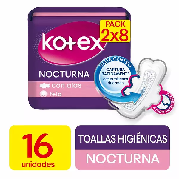 Toa Kotex Noct Tela Of 2pqx 8 Un