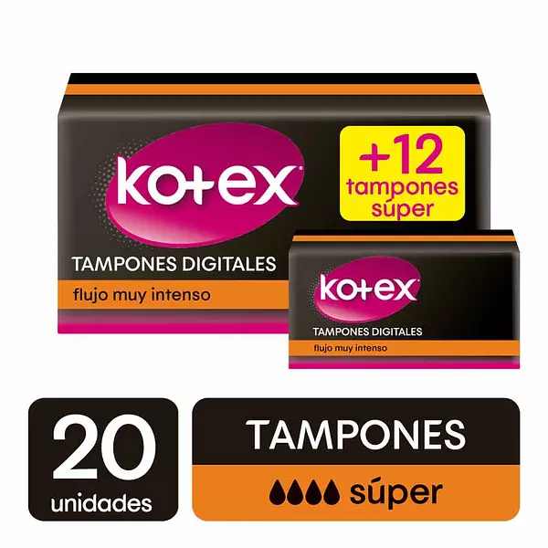 Tampon Kotex Dig X20+Tampo Digx12