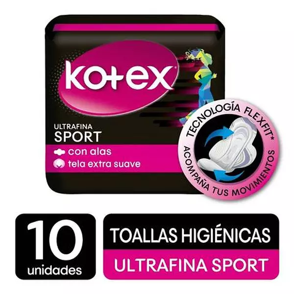 Toalla Kotex Fitness Reg X10und