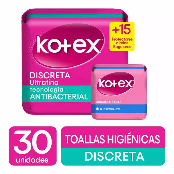 Toalla Kotex Uf Tela X30+Proctx15