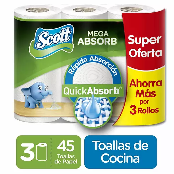 Tc Scott Cocina Mega Abs Pe x 3 Und